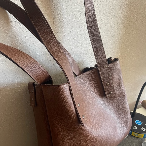 Brown Leather Tote Bag - Picture 3 of 4
